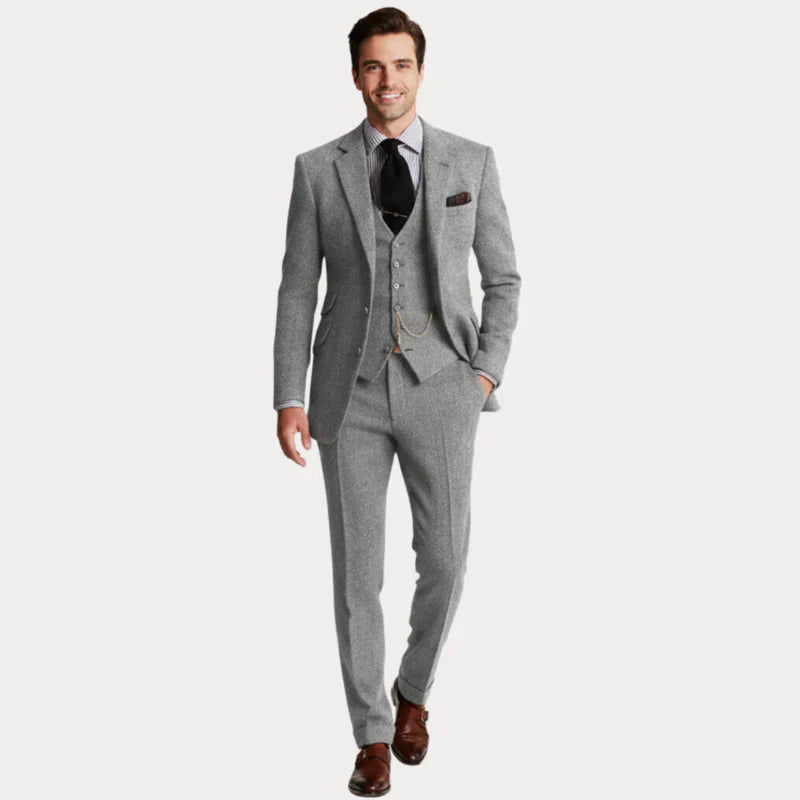 Traje clásico de hombre de tres piezas a medida